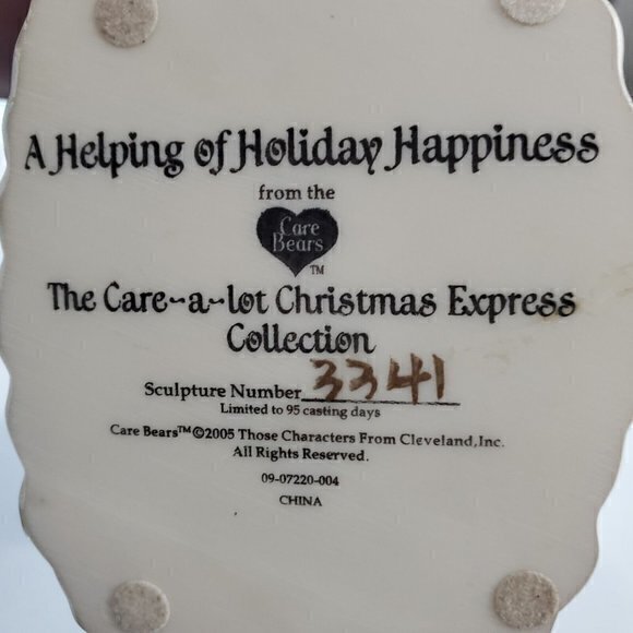 2005 Care Bears CHRISTMAS EXPRESS Collection A HELPING OF HOLIDAY HAPPINESS ~COA - Picture 4 of 4
